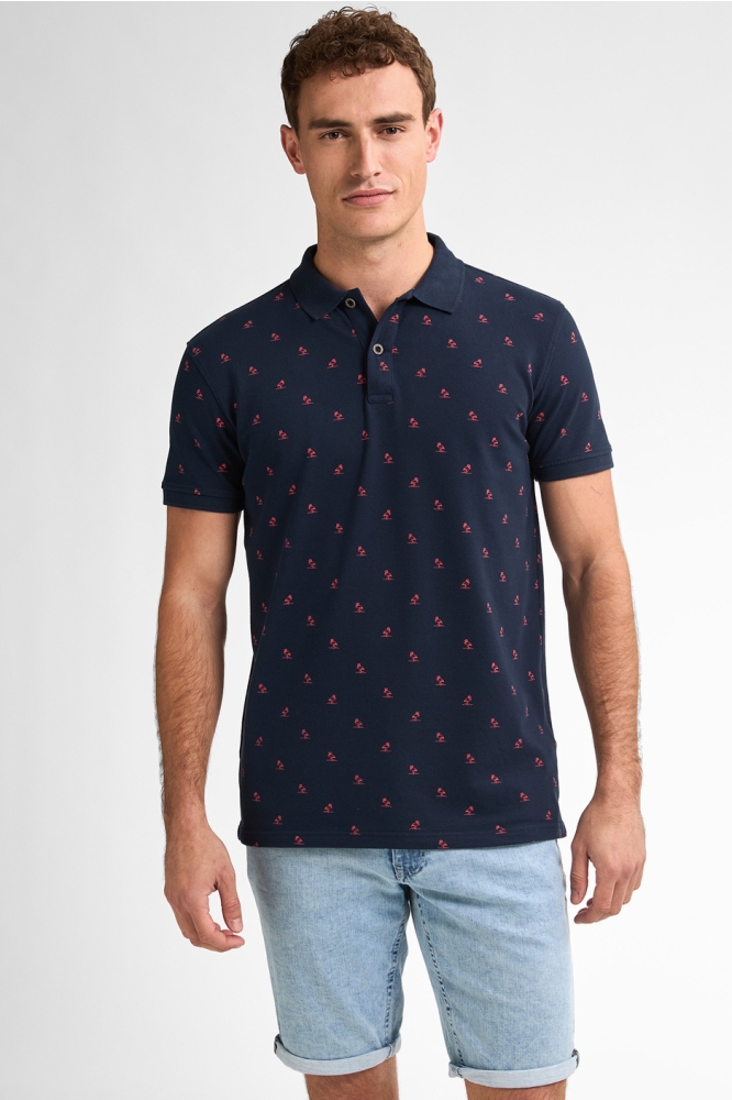 POLO MET PRINT M 1050 POL921 5178 NAVY BLUE